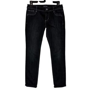 White House Black Market Jeans Womens 00 Black Denim Feel Beautiful Straight Leg